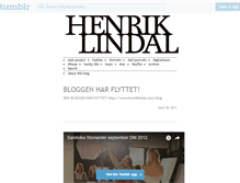 Tablet Screenshot of blog.henriklindal.com